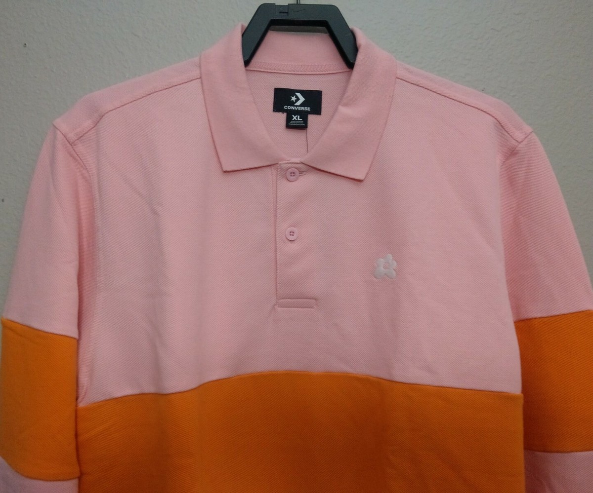 Converse x Golf Le Fleur Long Sleeve Polo Shirt Top Mens Size XL