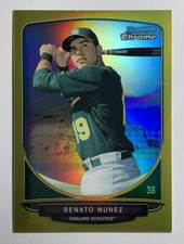 2013 Renato Nunez Bowman Chrome GOLD REFRACTOR /50 Prospect RC DETROIT TIGERS 