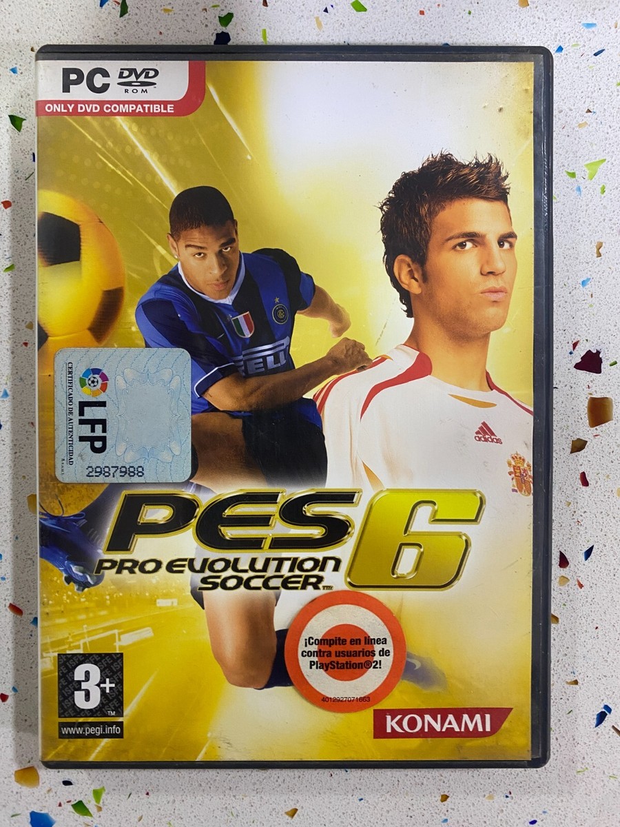 Pro Evolution Soccer 6 Pes 6 Game Pc Dvd Konami Lfp Lega