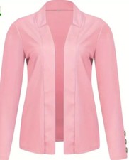 Chic Open-front Blazer With Button Details. Long Sleeve. Work Or Play. Sz M. NEW