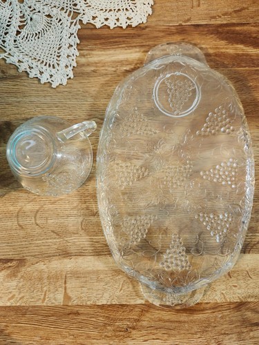 NIB Anchor Glass Vintage Snack Set 8 Pcs In Original Box Mint Condition New - Picture 22 of 22