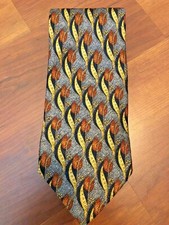MEN'S PREOWNED ERMENEGILDO ZEGNA MULTICOLOR 100 SILK ABSTRACT PRINT TIE-EX CON