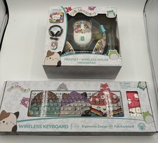 Squishmallows Wireless Keyboard, Headphones, Mouse, Mouse Pad