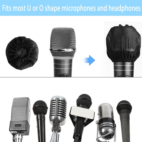Microphone Covers Disposable 100Pcs, Non-Woven,Clean No-Odor Windscreen Pop Filt - Picture 2 of 12