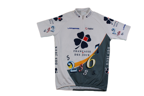 Maillot Cyclisme Vintage Nalini équipe Française Des Jeux Lapierre - Taille M