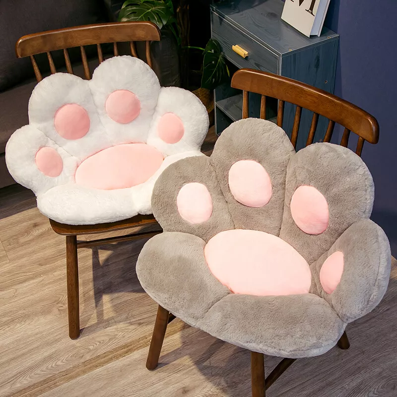 Cute Cat Paw Chair Cushion Child Seat Animal Plush Sofa Back