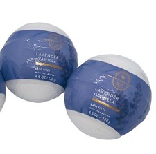 2 Bath Body Works Aromatherapy Lavender Vanilla Bath Bomb Fizzy Ball 4.6 oz