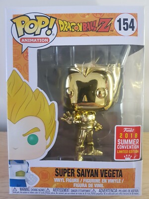 Super Saiyan Vegeta - Funko Pop #154 - Dragon Ball Z (DBZ) - SDCC Gold Chrome Ex