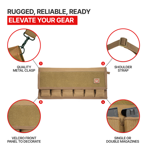 Orca Tactical Molle Pistola Pistola Pistola Caricatore Pouch Pila Singola o Doppia - Foto 10 di 18