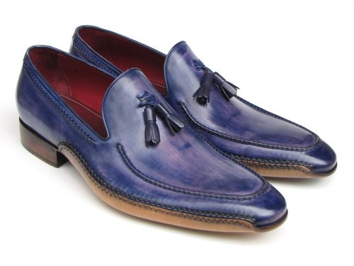 Paul Parkman Herren Seite Handgenäht Quaste Halbschuh Blau & Lila (ID#082-BLU-PURP) - Bild 5 von 6