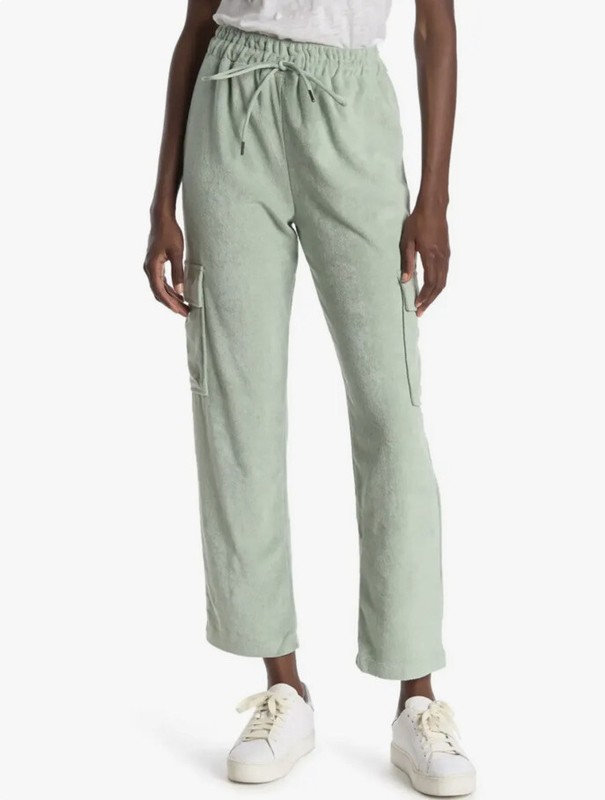 WAYF Where Are You From Drawstring Utility Sweatpants Pants Green Sage Sz M
