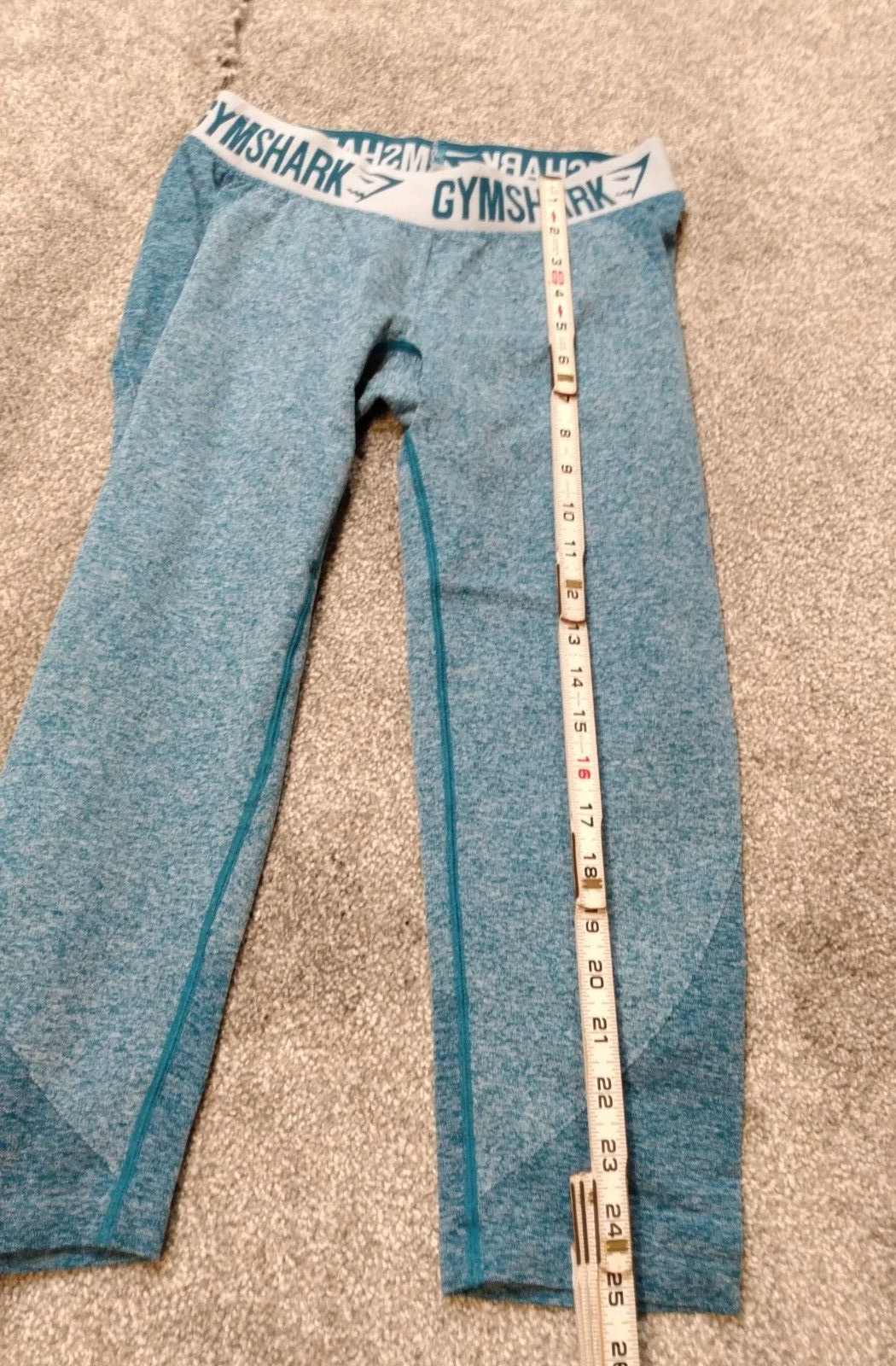 gymshark flex seamless heather teal leggings