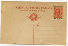 Italia PO Levante (Constantinopoli) 1909 20pa/10c tarjeta de papelería postal P.36 un