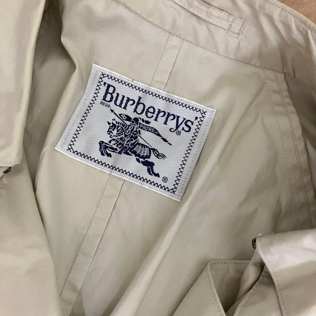 Burberrys Trench Coat Cotton With Buttons Size L For Women thumbnail 2
