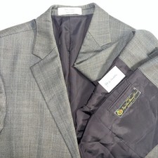 John W Nordstrom Blazer Brown Plaid Mens Loro Piana 100 Cashmere, 44L Canad