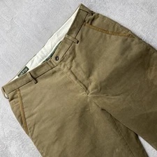 Vintage Orvis Pants Mens 36 38x28 Khaki Moleskin Brisbane Moss Portugal Made