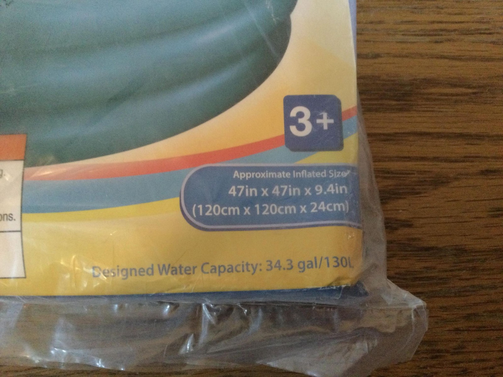 3 RING CIRCULAR SPLASH POOL 47" x 47" x 9.4" BY JUST FUN NEW IN PACKAGE