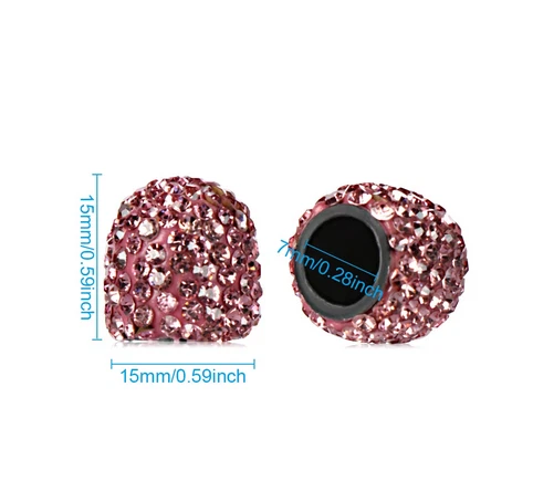 4 peças tampas de ar haste válvula pneu roda carro cristal diamante brilhante bling berloques - Imagem 3 de 4