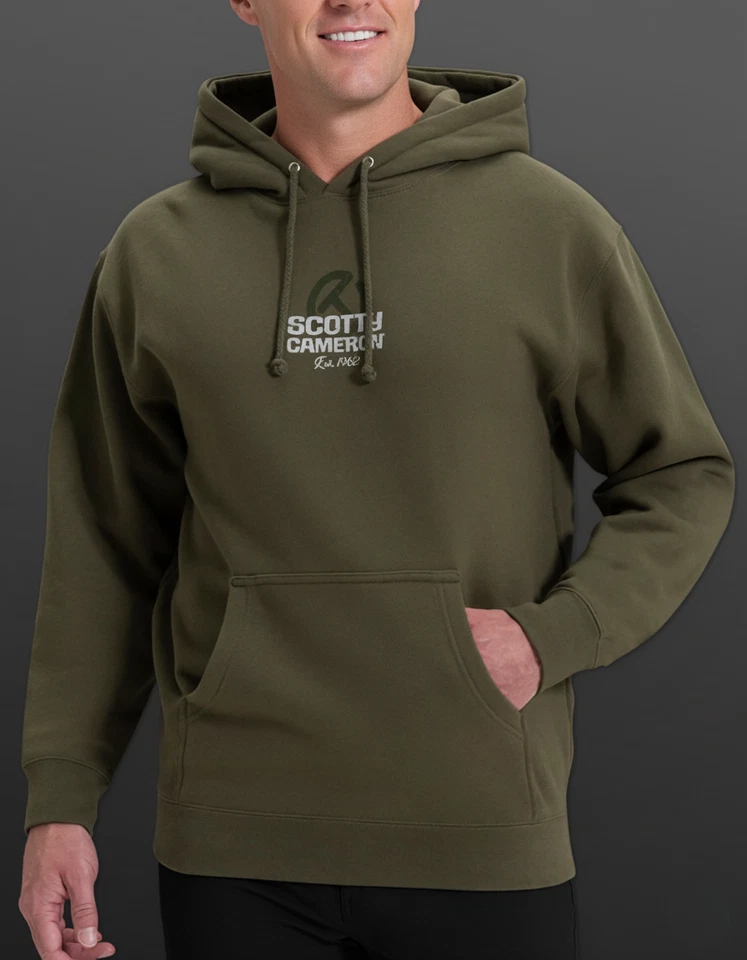 Novo Moletom com Capuz Scotty Cameron Tour Jester Escolha o Tamanho Verde Exército Último Lançamento 2025 - Imagem 3 de 4