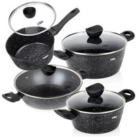 Topfset Kochtopf Set Mit Deckel Granit Induktion Pfanne Stieltopf Vilde 4Tlg