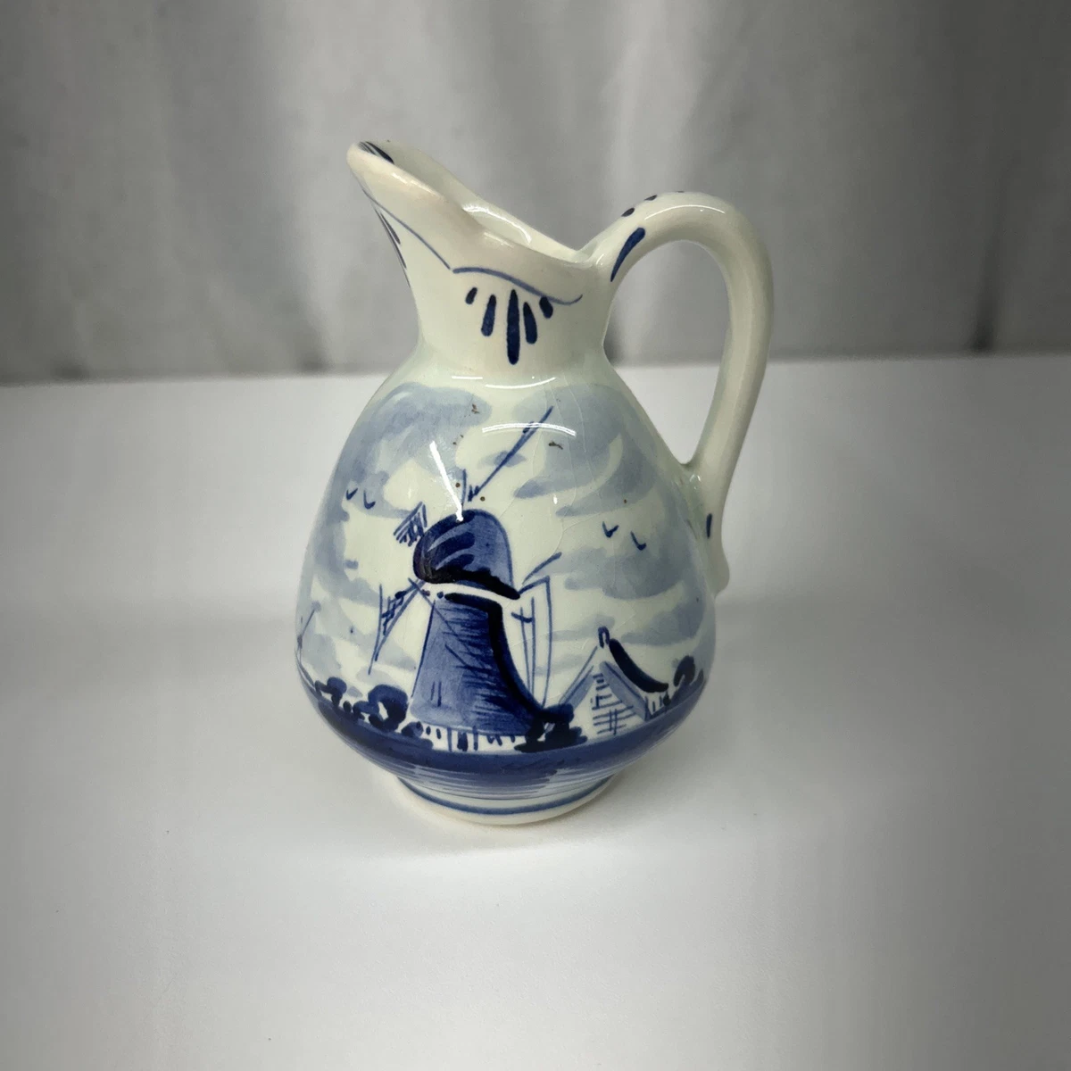 Delfts 146k Holland 手描き 花瓶 ピッチャー ヴィンテージ Delfts
