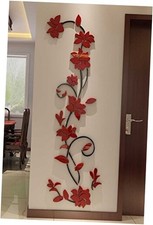 3D Rattan Flower Wall Murals for Living Room Acrylic 70 H x 22 W inches