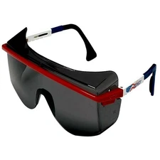 Uvex S2534C Astrospec 3001 OTG USA American Flag Frame Gray Lens Safety Glasses