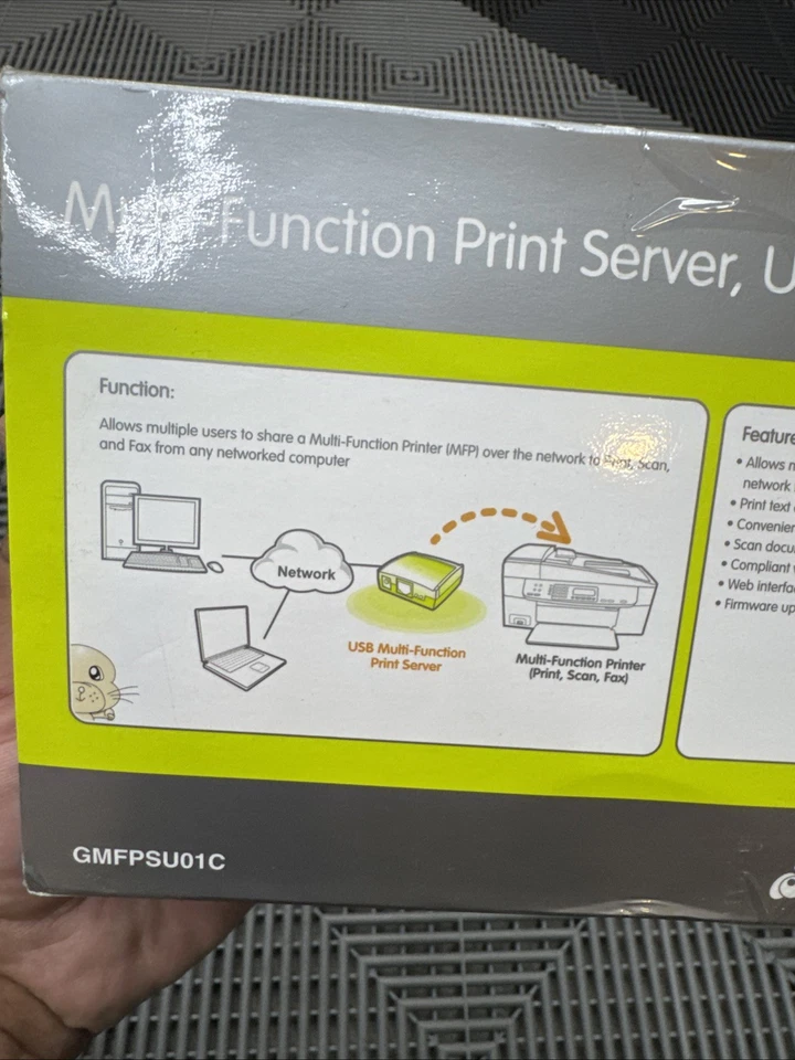IOGEAR GMFPSU01C Multi-Function Print Server Print Scan & Fax On Network - Image 4 of 4