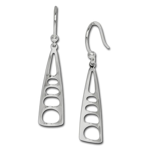 Orecchini Donna Cuori in Oro Bianco con Zirconi - Gioielleria Amadori