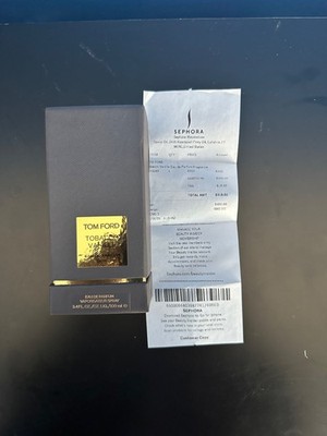 Tom Ford Tobacco Vanille 100ml 3.4oz Eau de Parfum New Authentic w/ Receipt