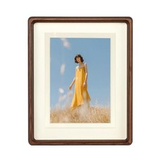 8x10 Picture Frame with 5x7/6x8 Mat - Rustic Farmhouse Walnut Wood Frame, Wal...