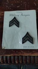 Vintage US Army E-5 Sergeant subdued rank pair New In Package 