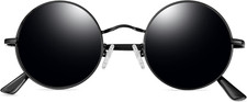 Hippie round Sunglasses for Women Men Small Circle Sun Glasses Polarized UV400 P