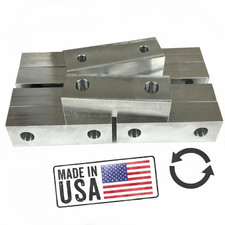 10pcs 6x2x1.5" Machinable Standard Soft Jaws Set Aluminum Fit Kurt 6" Vises 5set