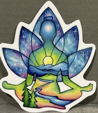 Sunrise Sunset Yoga Being DG Sticker Disc Golf Luggage Vehicle Decor Collectible