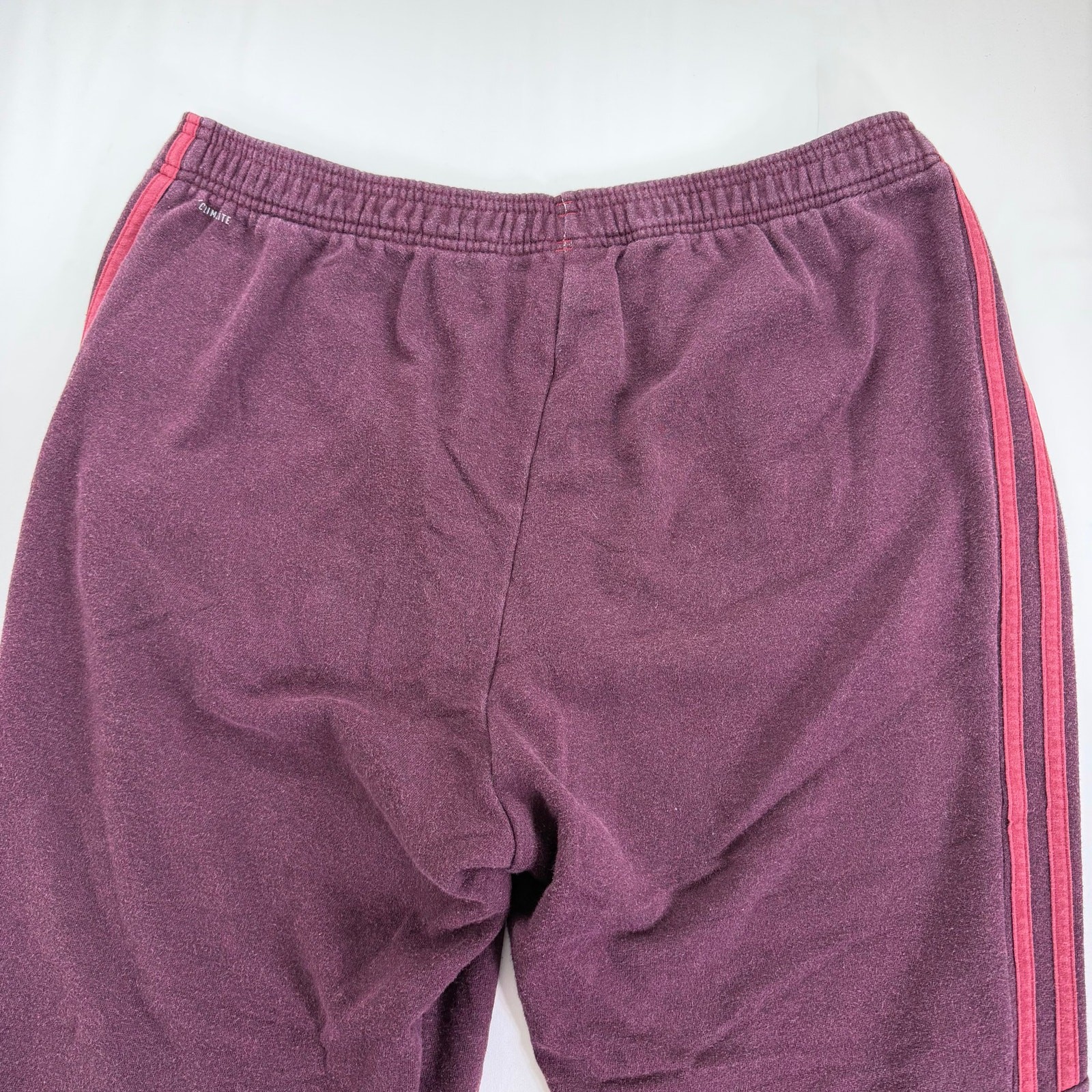 Womens Adidas 3-Stripe Fleece Sweatpants Athletic Training XL Maroon Red Joggers thumbnail 6