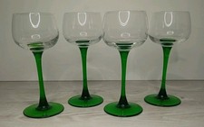 4 Vintage Luminarc Green Curve