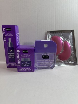b-pure Smoothing Retinol Set Night Serum Eye Cream Eye Mask Hand Sanitizer