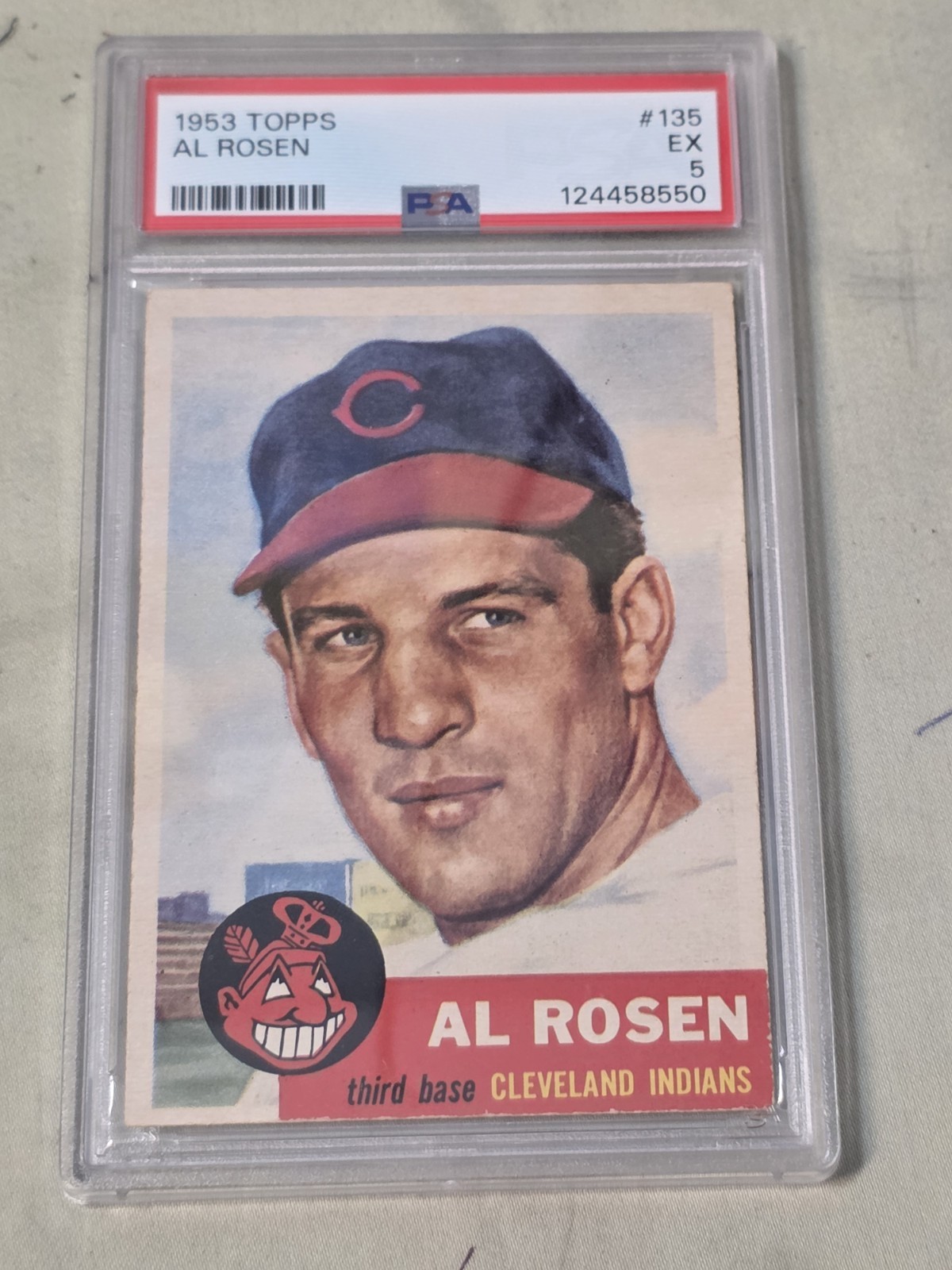 1953 Topps - Al Rosen #135 Psa 5