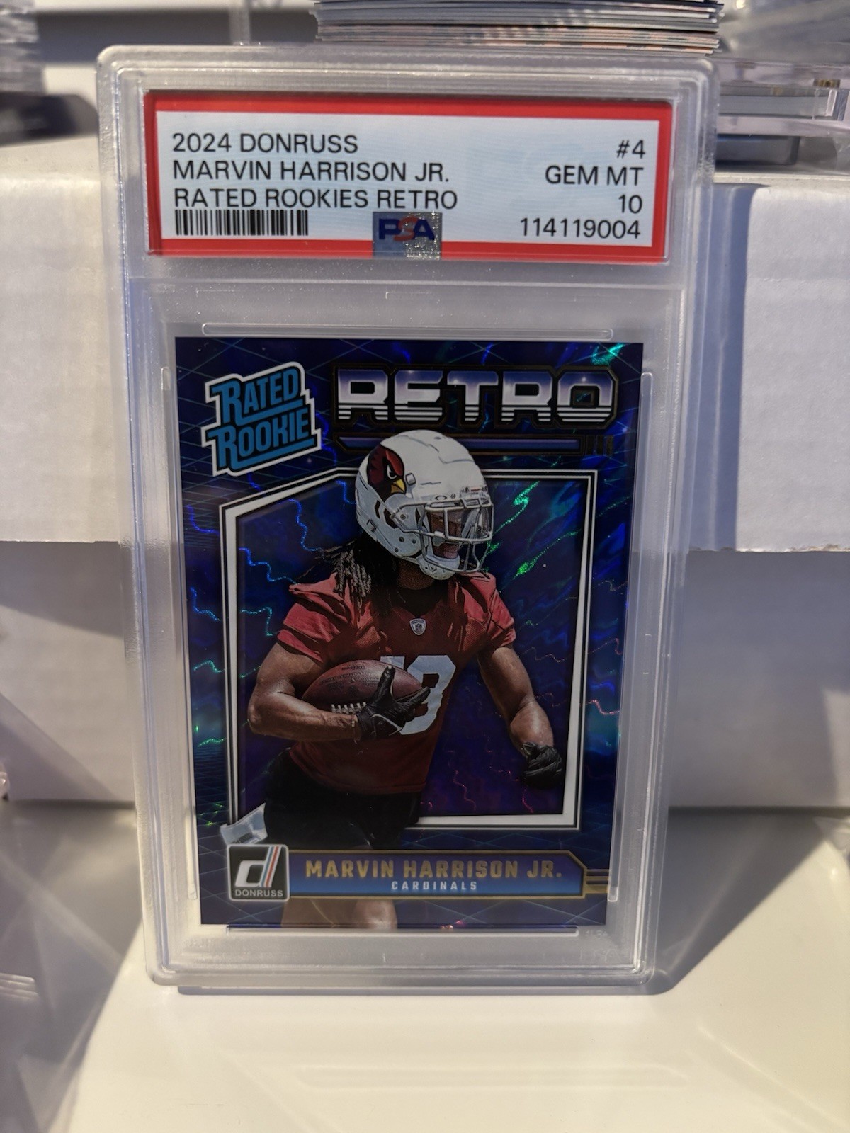 2024 DONRUSS MARVIN HARRISON JR. RATED ROOKIES RETRO #4 GEM MT PSA 10