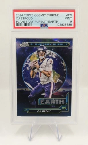 2024 Topps Cosmic Chrome CJ Stroud Planetary Pursuit Earth PSA 9 MINT Texans QB