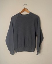 Vintage 90s Plain Gray Crewneck Sweatshirt Medium Jerzees Made in Usa L