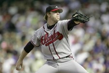 Blaine Boyer Atlanta Braves pitches v the Chicago Cubs at Wrigley - Old Photo 7