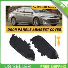 2x Black Front Door Panel Armrest Replacement Cover For 2013-2018 Toyota Avalon
