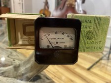 Vintage New In Box General Electric Footcandles Light Meter With Paperwork Works