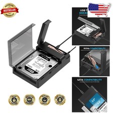 USB-C Docking Station: NVMe M.2 SATA SSD HDD Enclosure, 10Gbps, Clone