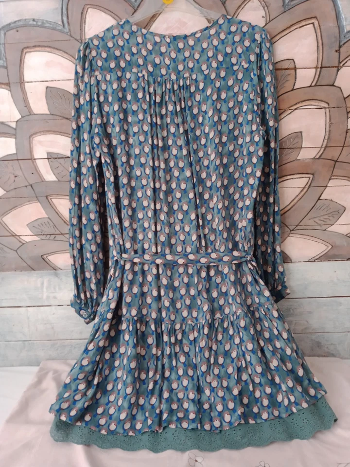 Robe Manches Longues, Palme, Vert/Multicolore, Taille S/M - Photo 2/4