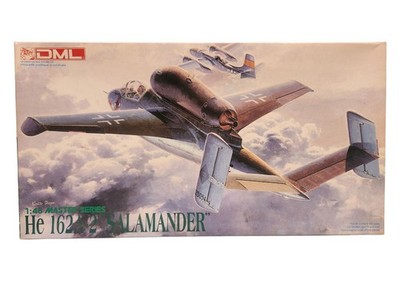 Vintage DML Dragon He 162A-2 Salamander Model Plane 1992 Tamiya Revell Airfix