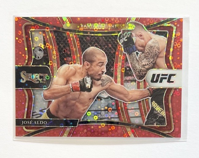 2021 Panini UFC Select /199 RED DISCO Prizm JOSE ALDO PREMIER LEVEL