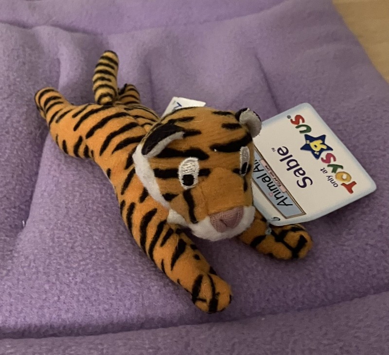 "Sable" Tiger Plush Toy Animal Alley Toys R Us 2001 Stuffie Kids Jungle
